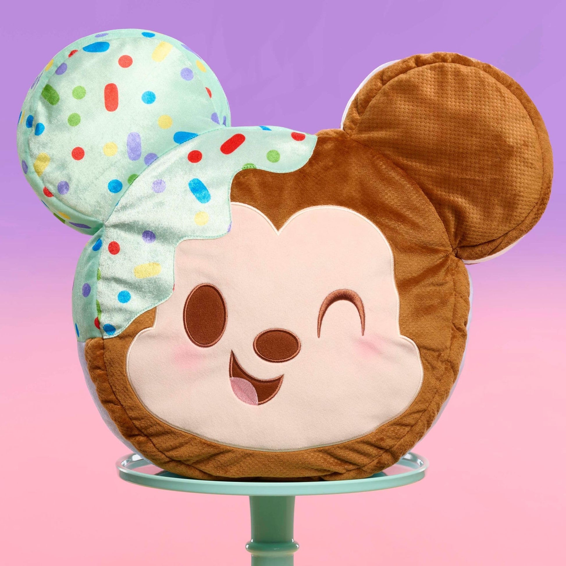 Disney Munchlings Squeeze-A-Munch XL Scented Mint Dipped Ice Cream Sandwich Mickey Mouse 16-inch Plush, Kids Toys for Ages 0+ by Just Play