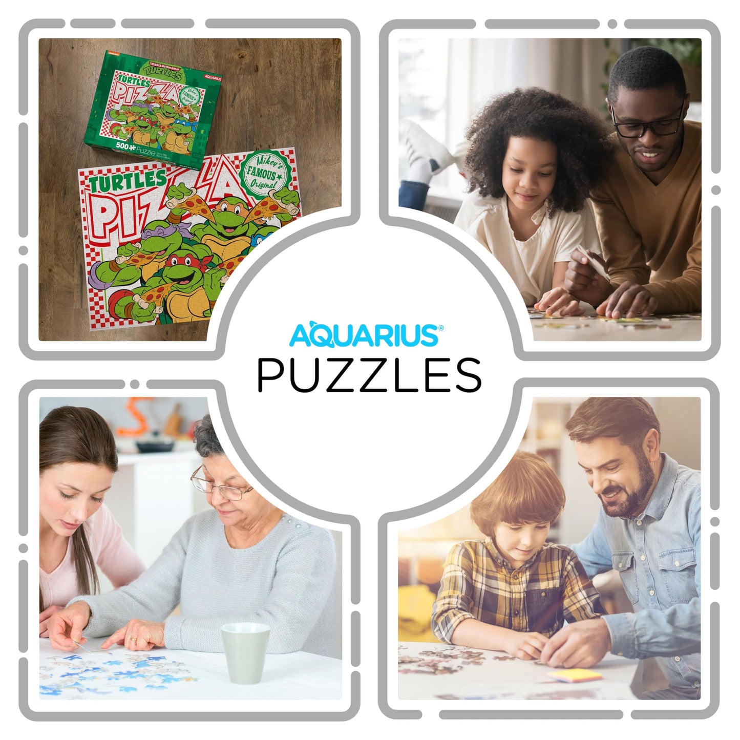AQUARIUS TMNT Pizza 500 Piece Jigsaw Puzzle