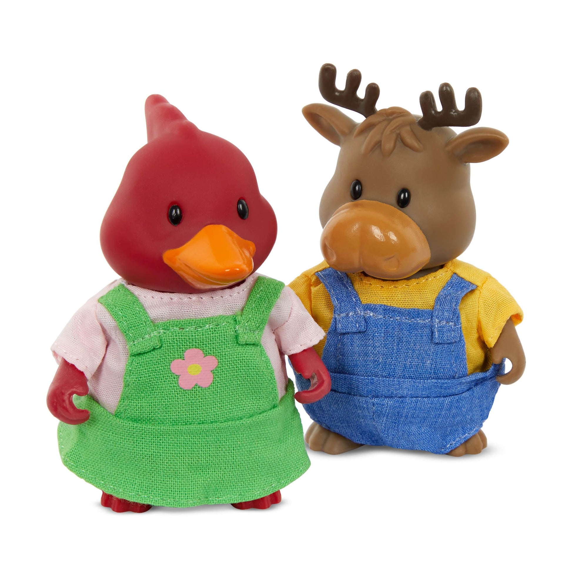 Li’l Woodzeez Friendz Club Forest Set, 4 Posable Animal Figures, Playsets