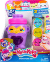 Kutie Kups - 4” Purple Water Bottle Monkey Kutie with 3 Kups Featuring 1.5” Surprise Collectible Lil Kutie Figures - Ages 5+