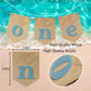 Lintran Surf Theme Wood One Banner - Wooden Letters Banner for 1st Birthday, High Chair Decoration
