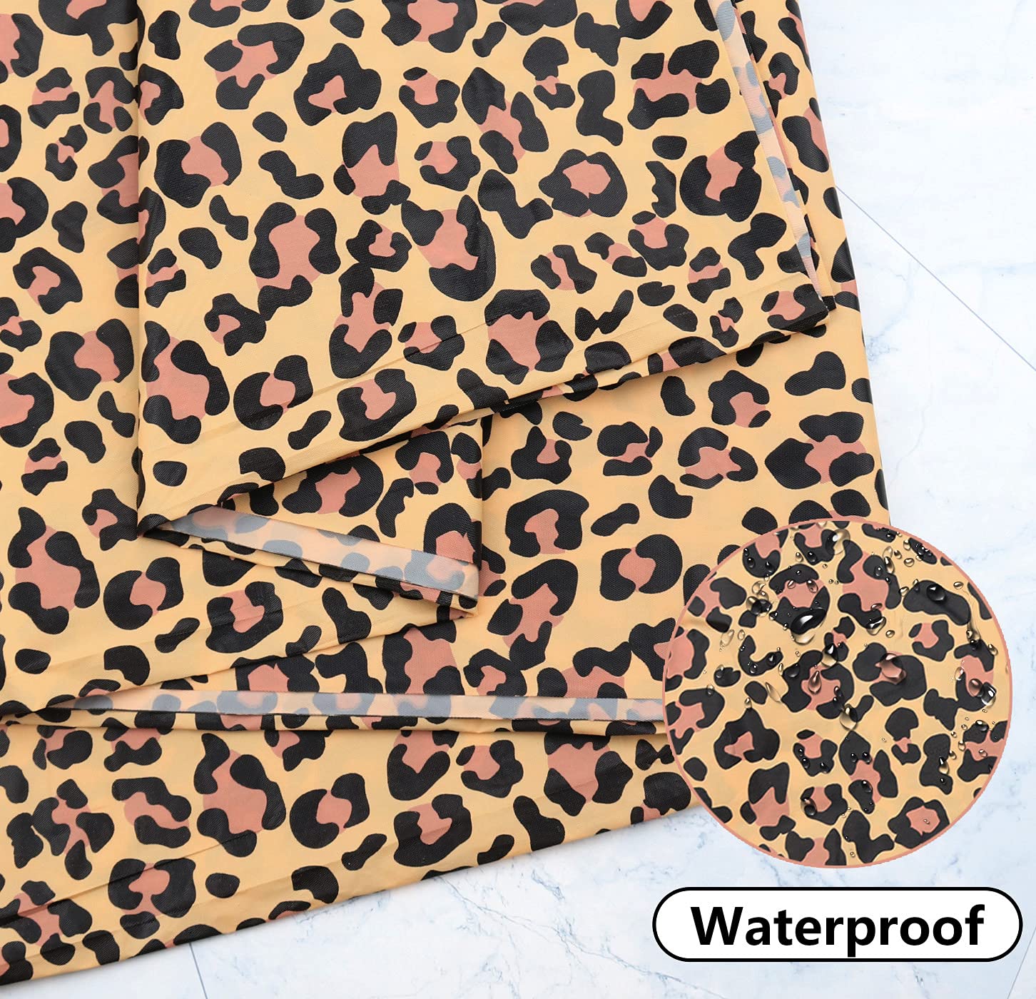Hegbolke 5Pcs Leopard Table Covers - 54 x 108 Cheetah Print Tablecloth for Jungle Safari Animal Baby Shower Birthday Party Decorations Supplies