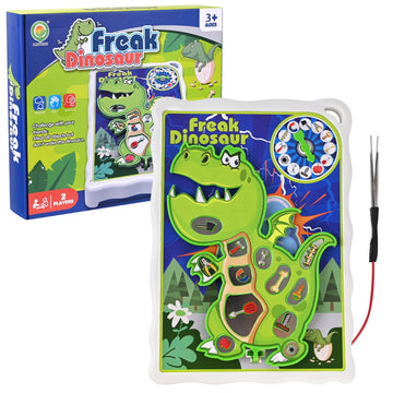 TALGIC Dinosaur Board Game for Kids Ages 3-8 with Tweezers and Fun Game Pieces, Classic Board Game for 1 or More Players, Popular Gifts for Kids