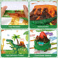 2 Pcs Dinosuar Tablecloth - Plastic Jungle Animal Dino Party Table Cover, Green Disposable Rectangle Dino Themed Table Cloth for Dinosaur Birthday