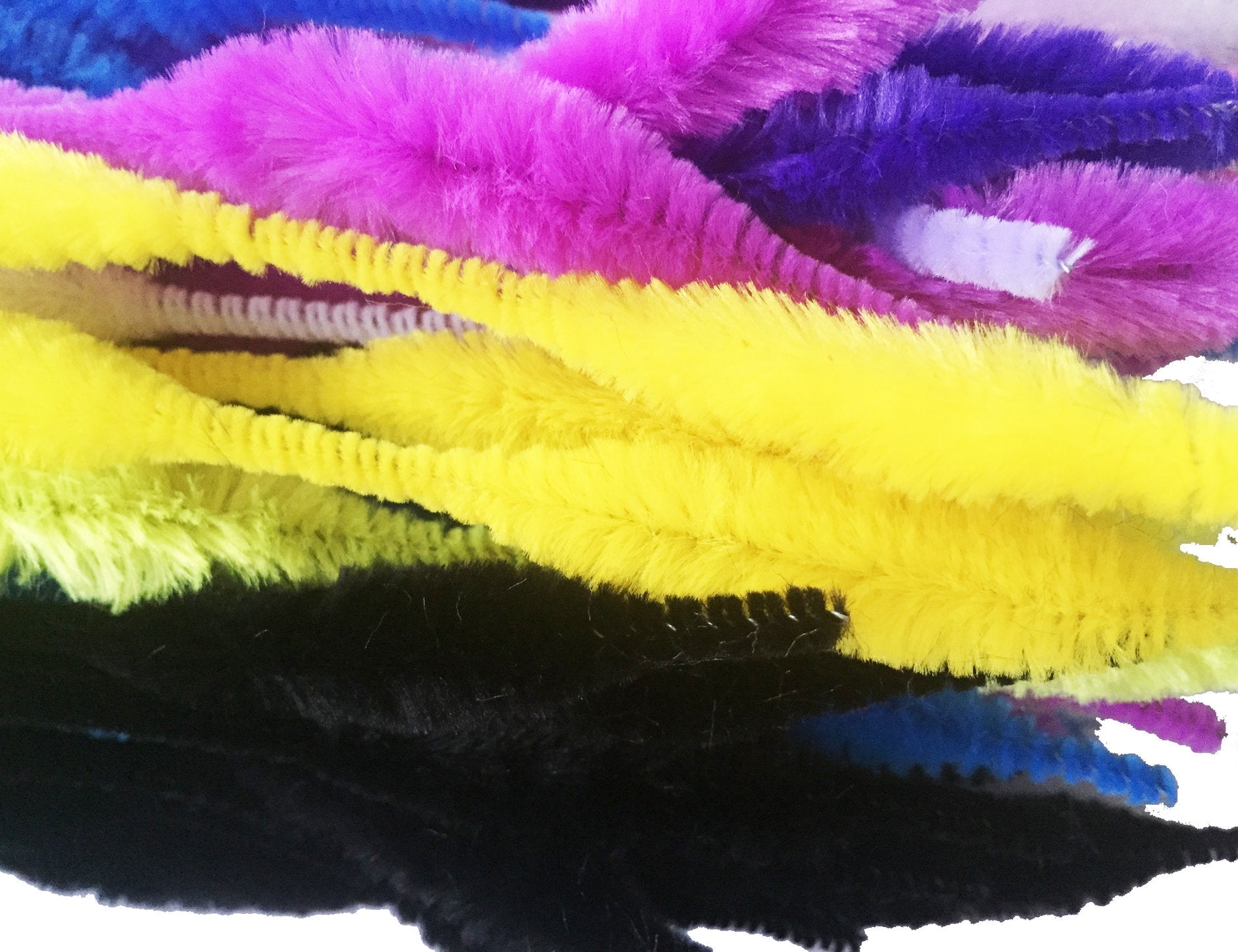 Carykon Fuzzy Bump Chenille Stems Pipe Cleaners, Pack of 100, Mix Color, 12 Inch, Soft Fuzzy Wire for Craft Projects 1