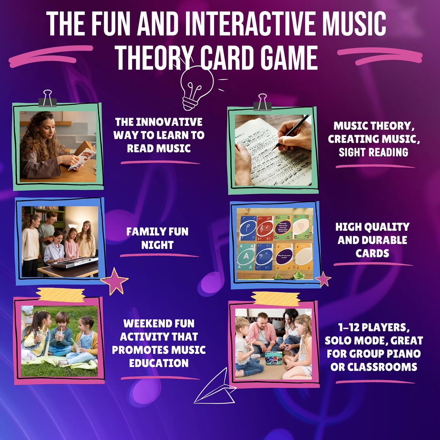 QUARTER MATCH A Fun, Interactive Music Theory Card Game for Kids, Teens, and Adults - 142 Cards - for Piano, Voice, Guitar, Violin, Percussion,