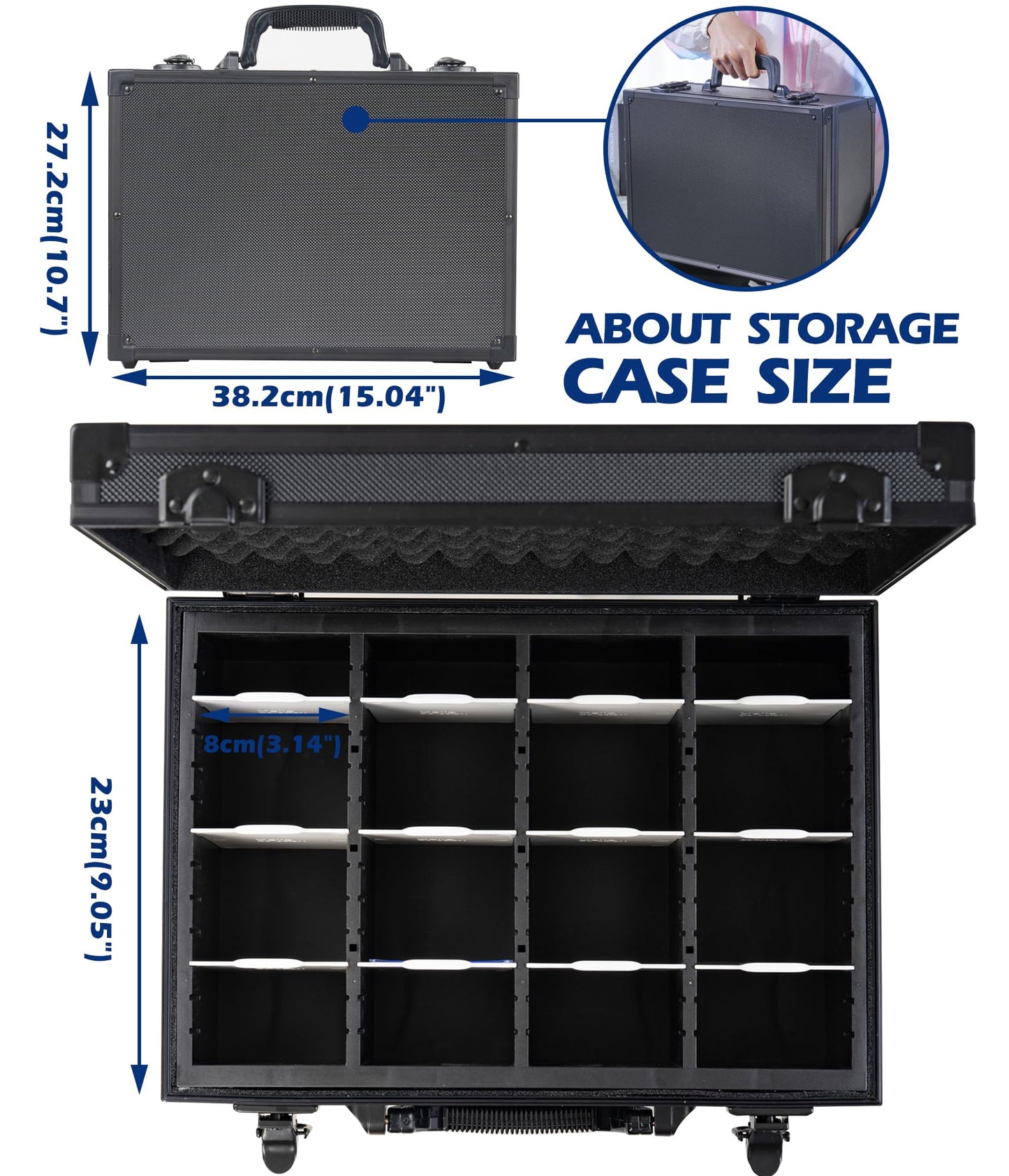 D DACCKIT Top Loaders Storage Box - Hard Case for 3" x 4" 35pt Rigid Card Holders for Trading Cards & Sports Cards (Fits Top Loaders and Magnetic Card