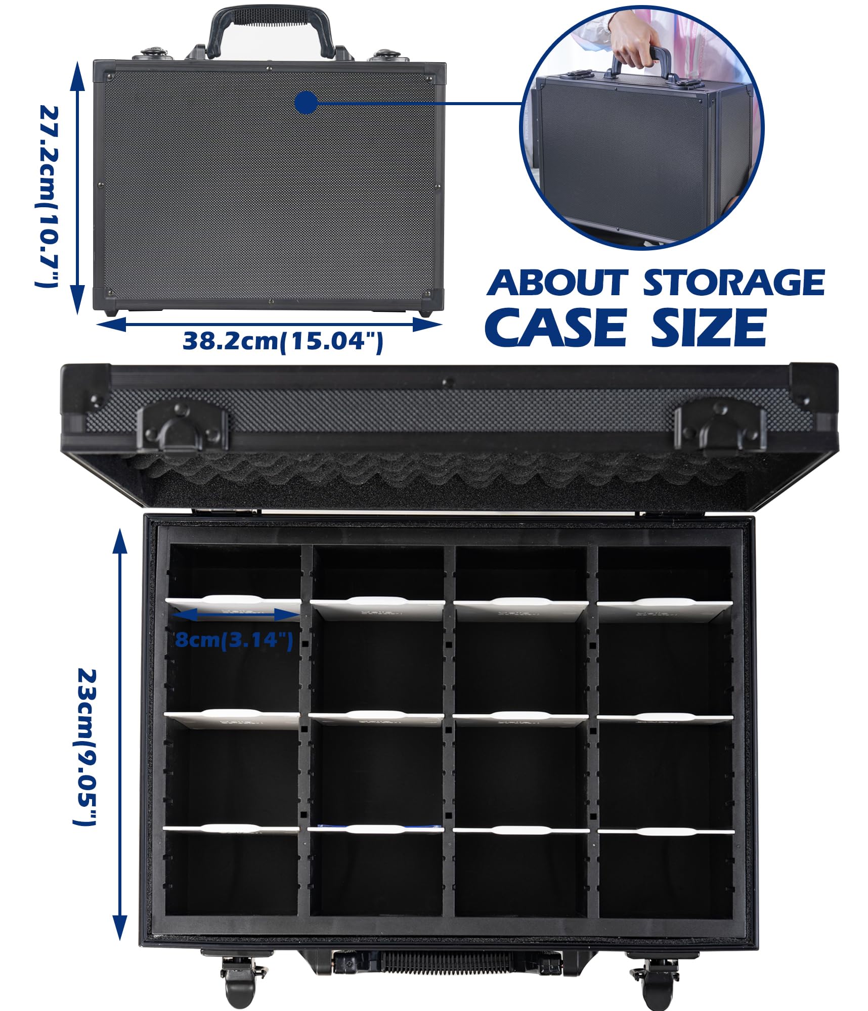 D DACCKIT Top Loaders Storage Box - Hard Case for 3" x 4" 35pt Rigid Card Holders for Trading Cards & Sports Cards (Fits Top Loaders and Magnetic Card