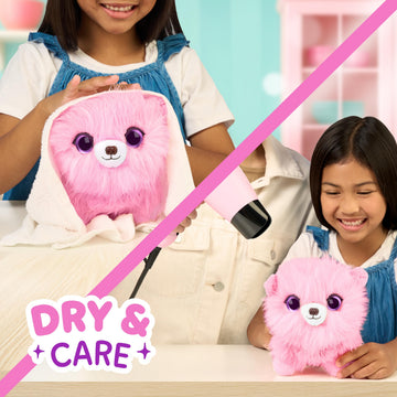 ScruffaLuvs Pink Surprise Pet, Mystery Plush Toy, Wash to Reveal