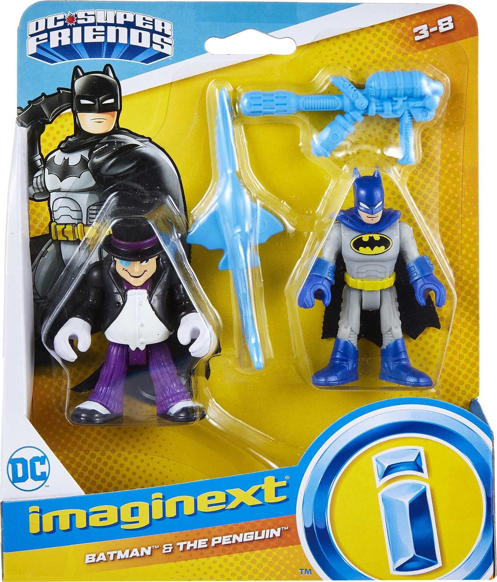 Fisher-Price Imaginext DC Super Friends Batman & The Penguin Figure Set for Preschool Kids Ages 3 to 8 Years