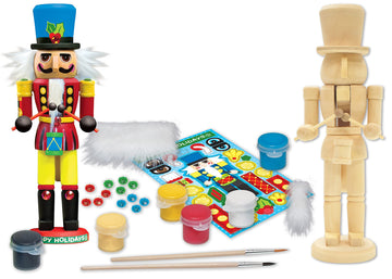 Works of Ahhh... Holiday Craft Set - Nutcracker Drummer Wood Paint Kit Large