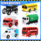Playkidiz Toy Cars for Toddlers - 6Pcs Pull Back Cars Toys with Light and Sounds, City and emergency vehicles set, Including Police Car, Fire Truck