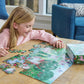 Crocodile Creek 60-Piece Holographic Foil Floor Puzzle for Kids Ages 4-8 and Up - Heavy-Duty Box for Storage - Magical Friends - 14” x 19” Finished