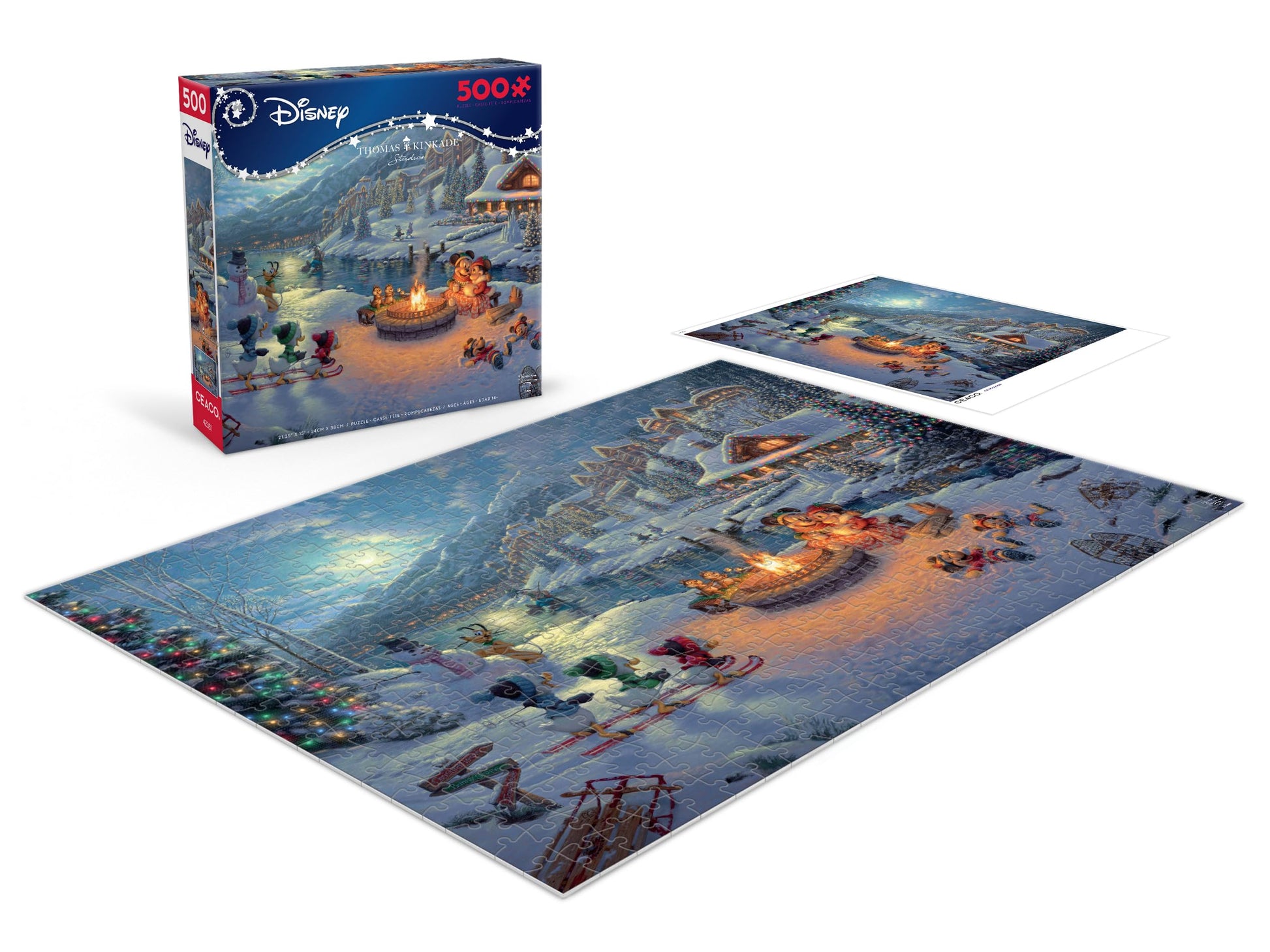 Ceaco - Thomas Kinkade Disney - Mickey and Minnie - 500 Piece Jigsaw Puzzle