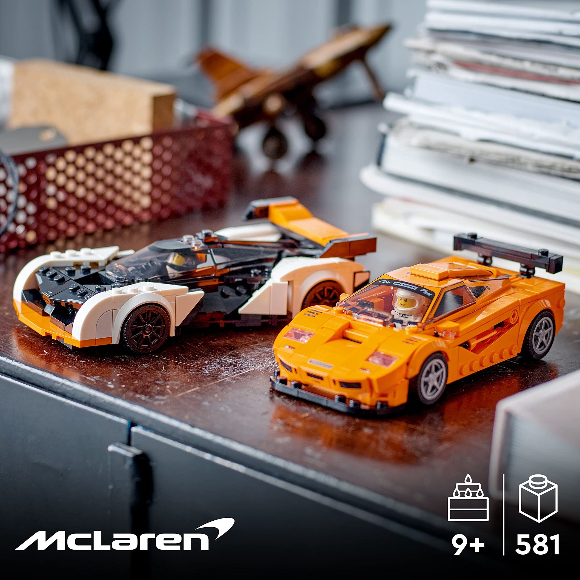 LEGO Speed Champions McLaren Solus GT & McLaren F1 LM 76918, Featuring 2 Iconic Race Car Toys, Hypercar Model Building Kit, Collectible 2023 Set