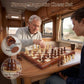 15.4" Magnetic Wooden Chess Set for Adults & Kids, Handcrafted Foldable Chess Board with Individual Storage Slots, 2 Extra Queens, Portable Travel