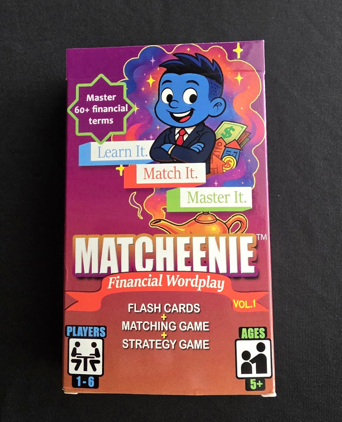 Matcheenie Financial Literacy Card Game - Flash Cards + Matching + Strategy Game - Learn Real-Life Money Skills Through Play - Ages 5+ - Family