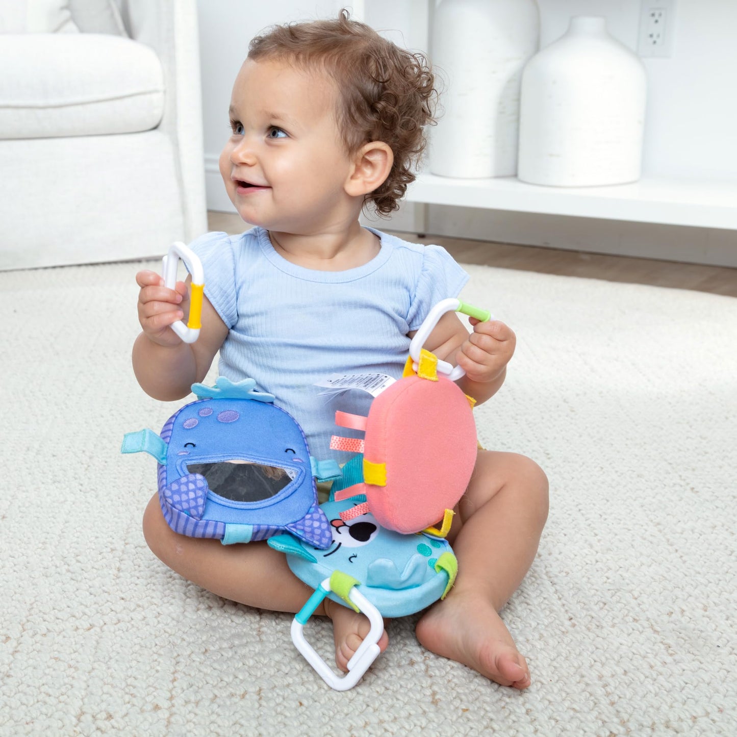Melissa & Doug Ocean Waves Bounce-Back Sensory Toys 3-Pack Tummy Time