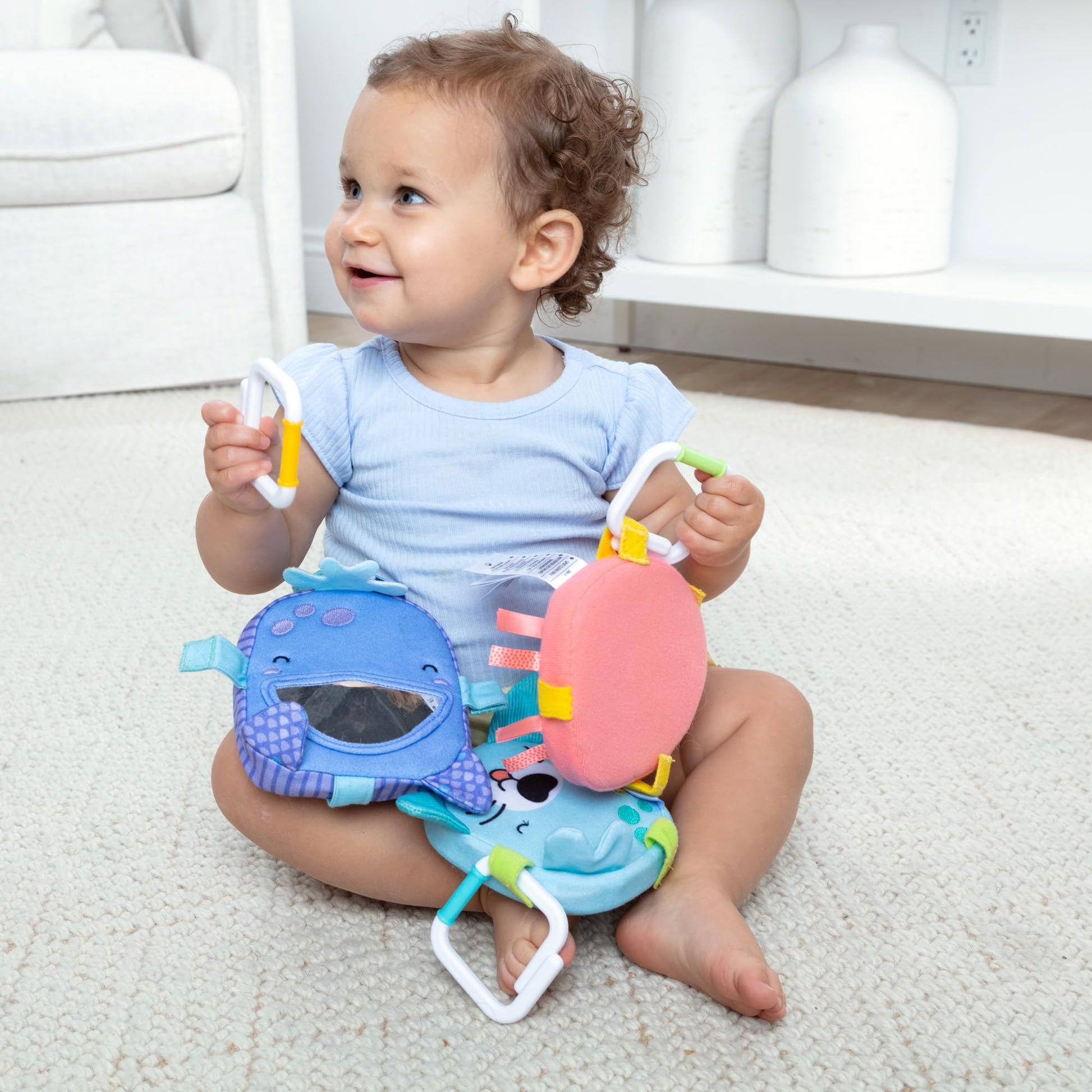 Melissa & Doug Ocean Waves Bounce-Back Sensory Toys 3-Pack Tummy Time