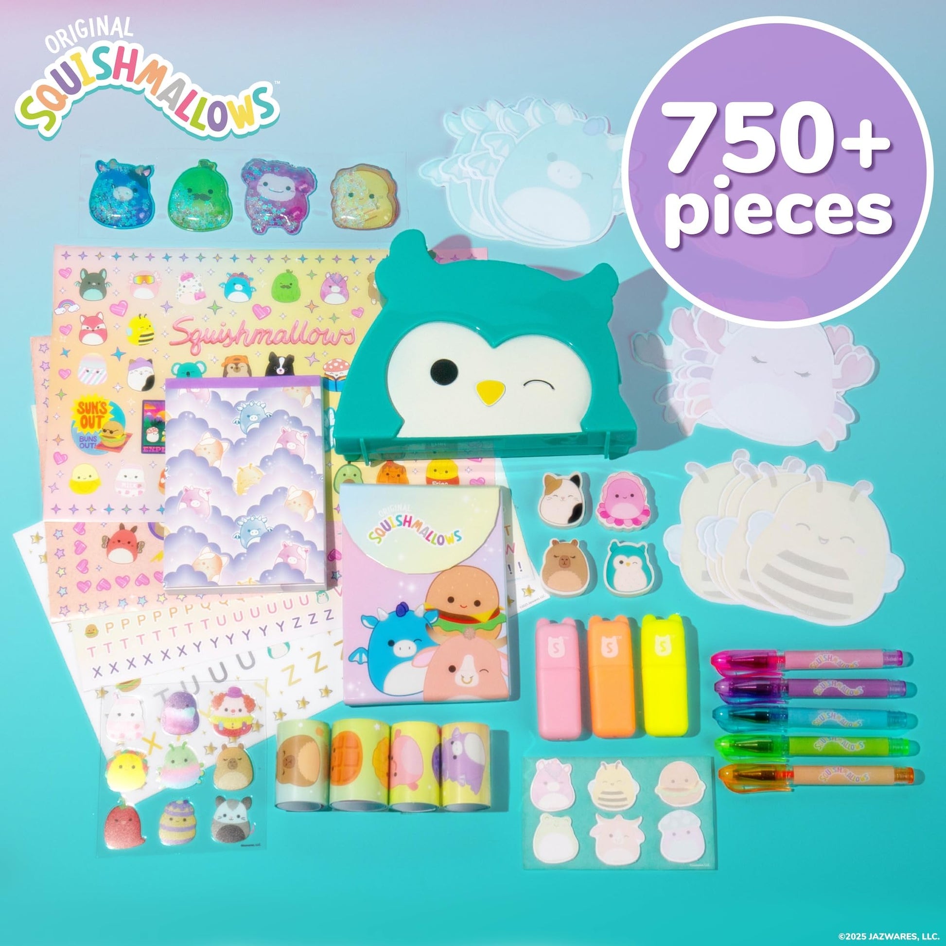 Squishmallows Original Mini Squish Squad Collection, Stationery Set, Over 750 Pieces
