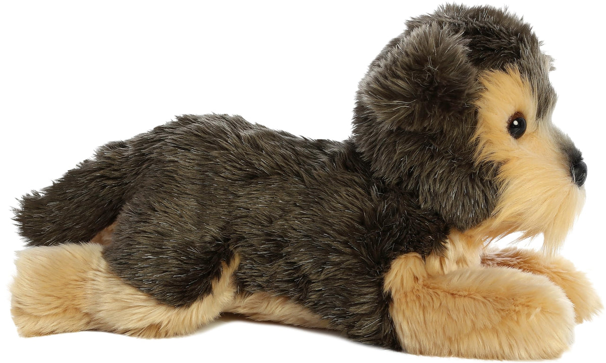Aurora® Adorable Flopsie™ Yorky™ Stuffed Animal - Playful Ease - Timeless Companions - Gray 12 Inches