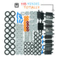 Pasacho Wheels and Axles Set Tires, 118pcs City Car Parts Kits, Vehicle Truck Parts Classic Pieces Accessories, Construction Bulk Bricks Building