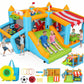 Whubefy Bounce House for Kids 3-10, 10-in-1 Bounce Castle for Backyard, Bouncy House with Slides, Market Stand, Jumping Area, Obstacle Courses & Ball