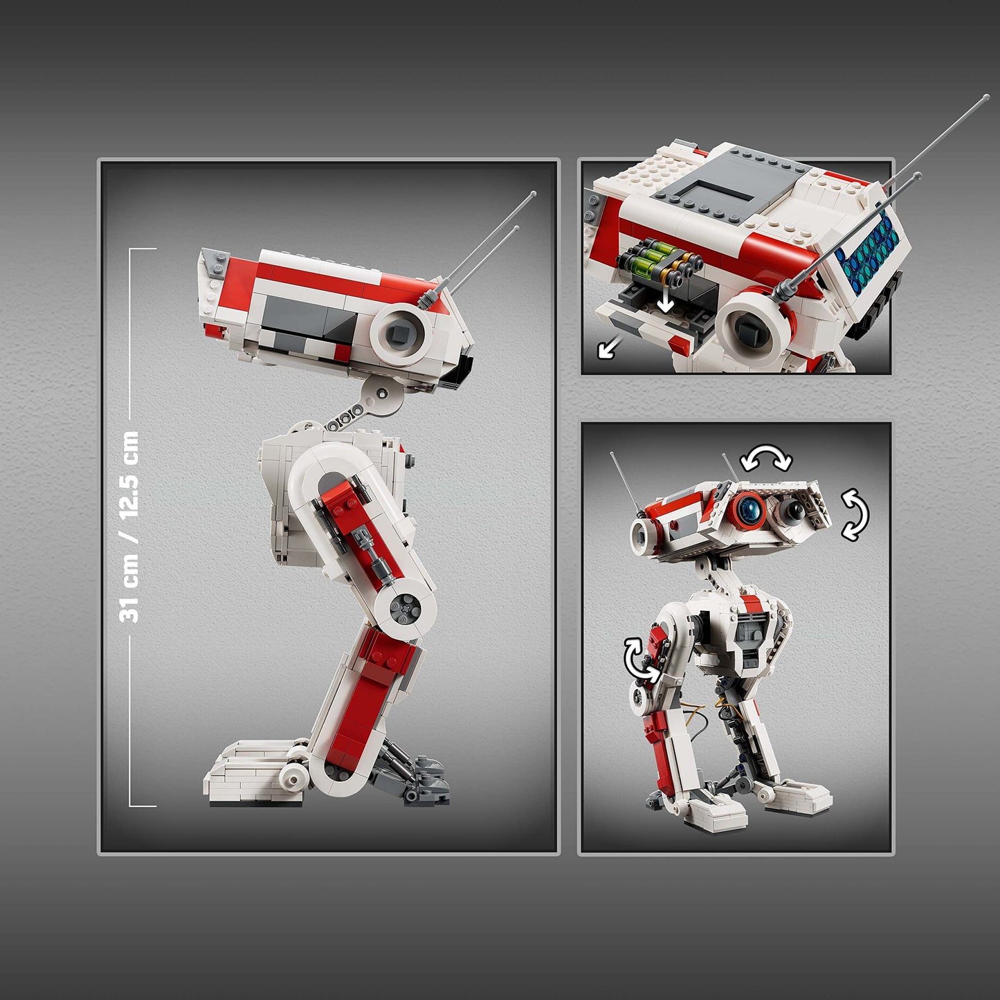 LEGO Star Wars BD-1 75335 Posable Droid Figure Model Building Kit, Room Decoration, Memorabilia Gift Idea for Teenagers from The Jedi: Survivor Video