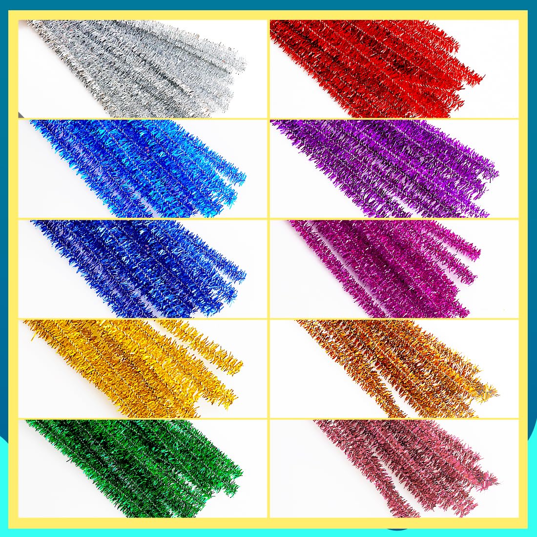 GAGANIU 1000pcs Pipe Cleaners, Pipe Cleaners for Crafts, Craft Supplies Multicolor Chenille Stems for Art&Craft Christmas DIY