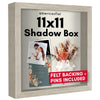 Americanflat 11x11 Shadow Box Frame with Shatter-Resistant Glass - Silhouette Collection - Large Shadow Box Display Case for Tabletop and Wall Display