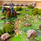 Warmtree 40 Pcs Bush Trees Miniature Vegetation Groups Shrubs Railway Artificial Grass for Model Train Railroad Scenery Sand Table Military Model War