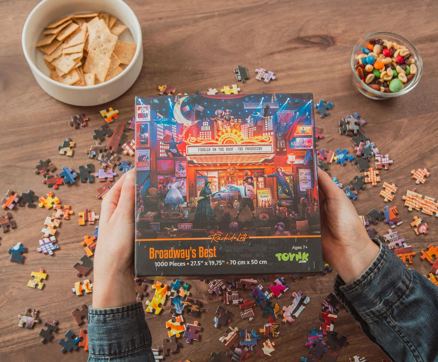 Broadway's Best 1000-Piece Jigsaw Puzzle By Rachid Lotf | Fun Brain Teaser, Toys & Games for Kids and Adults | 28 x 20 Inches