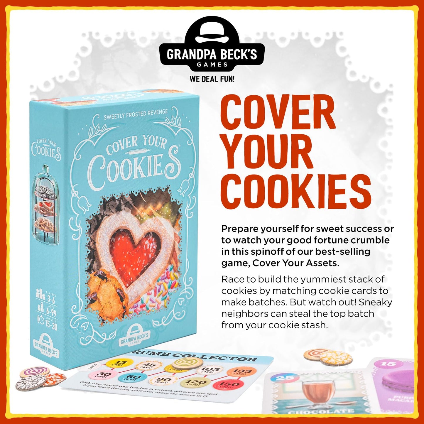 COVER YOUR COOKIES by Grandpa Beck's Games | Set Collection Card Games | Perfect for Friends, Family, or Game Nights | from the Makers of Cover Your