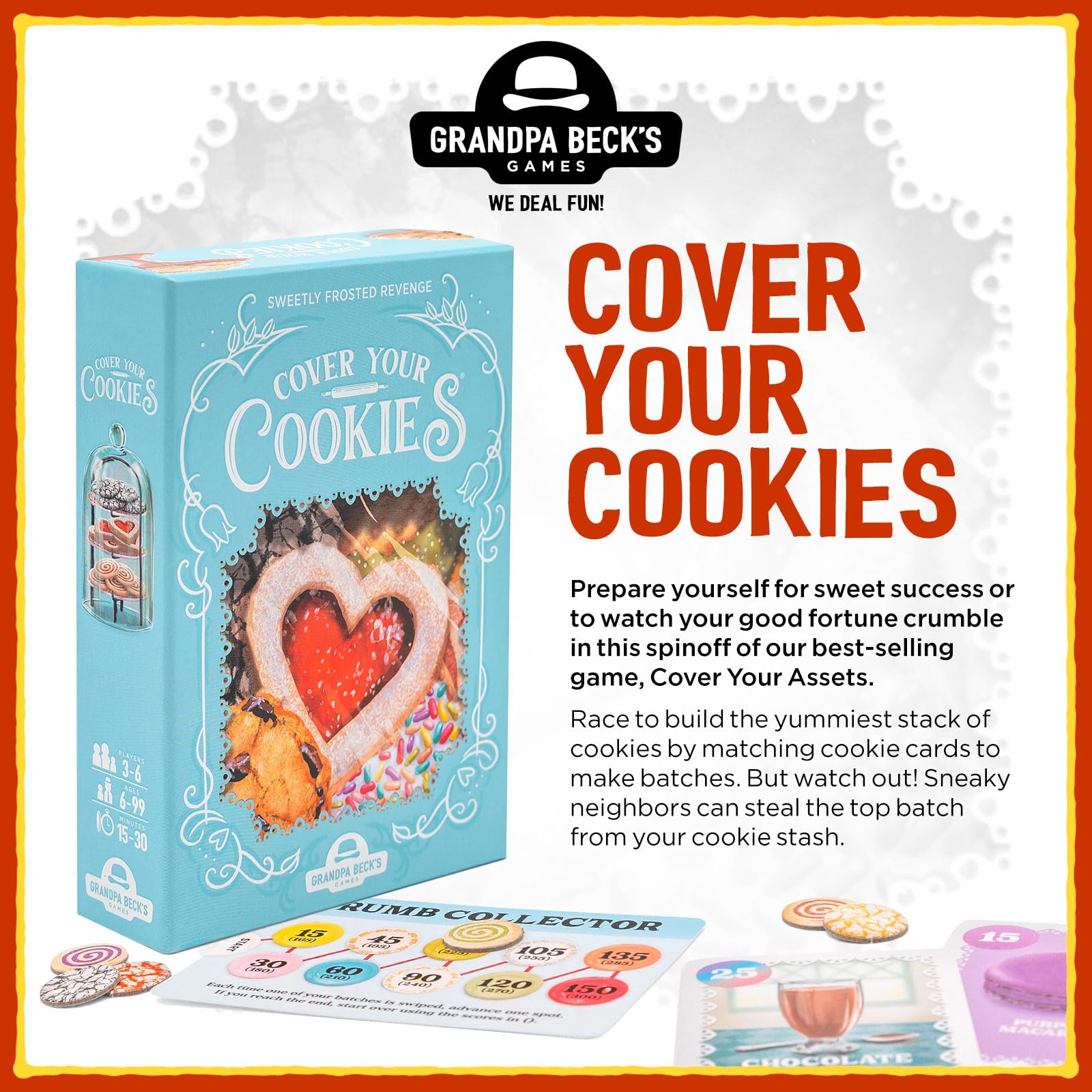 COVER YOUR COOKIES by Grandpa Beck's Games | Set Collection Card Games | Perfect for Friends, Family, or Game Nights | from the Makers of Cover Your