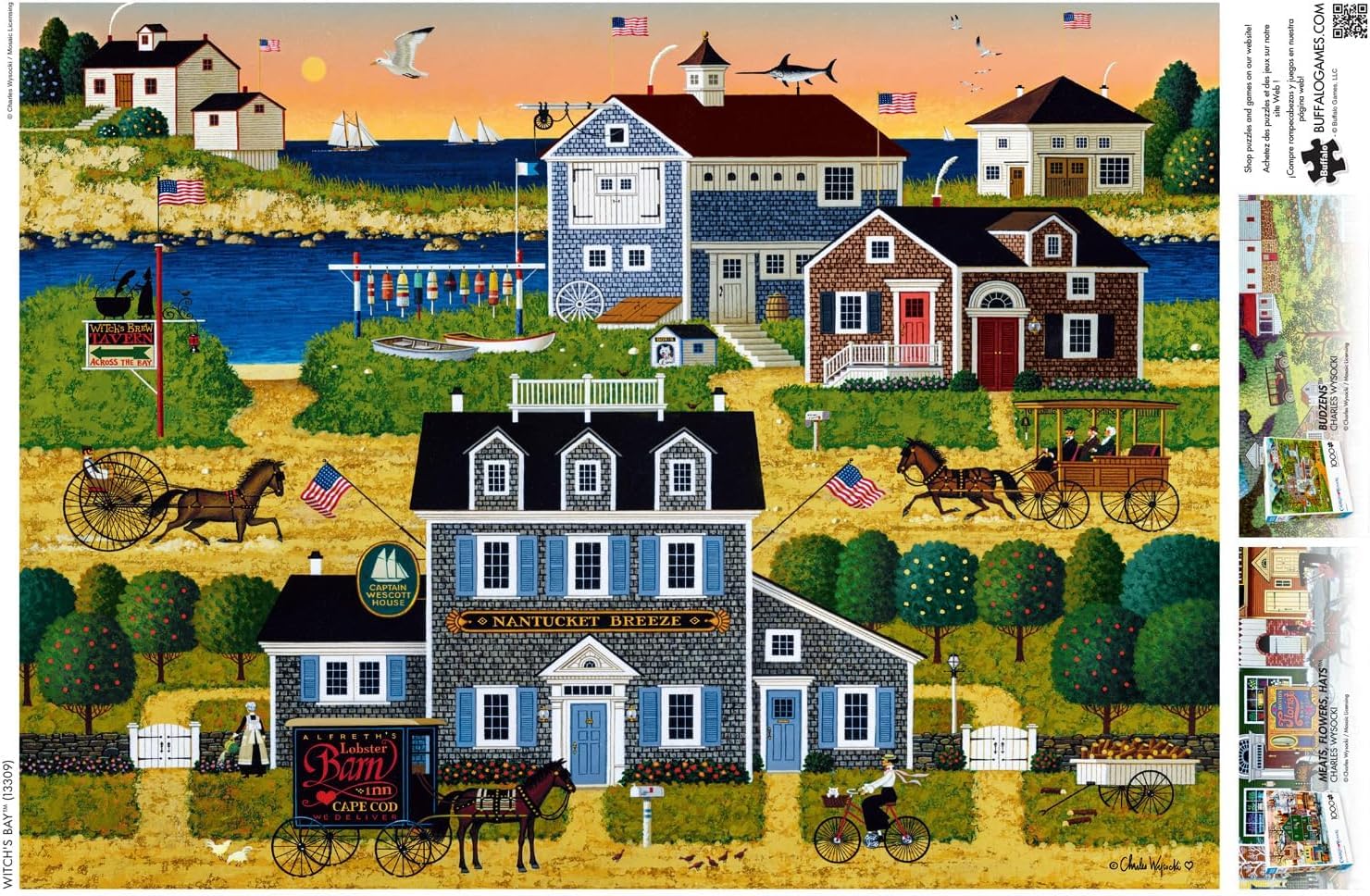 Buffalo Games - Charles Wysocki Witch's Bay - 1000 Piece Puzzle for Adults