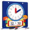 Scribbledo Writable Dry Erase Learning Clock for Kids Write & Wipe Demonstration Clock for Kids Learning to Tell Time Classrooms and Homeschool