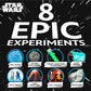 STAR WARS Galactic Chemistry Lab, Science Kit for Kids with 8 Easy Experiments and Reactions, Including DIY Lightsaber, Slime & Earth Science, Toys,