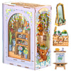 MOMIBOOK Book Nook Kit 440 Pcs DIY Miniature Dollhouse Kit for Adults