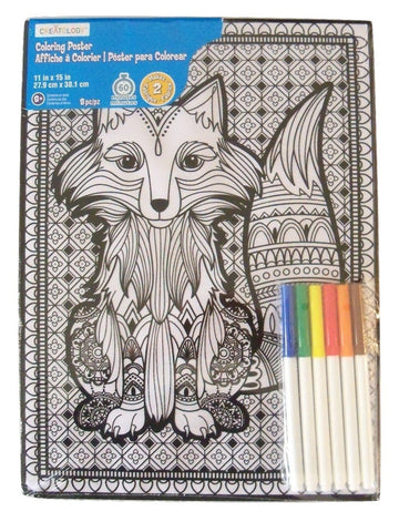 Creatology 2 Poster Set ~ Animal Playtime (Foxy Fun + Wise Owl; 11" X 15"; 1 Fuzzy, 1 Standard)