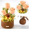 Electric Flower Bouquet Building Set 255PCS - Motorized Blooming Roses Flowers Botanical Kit, DIY Bonsai Style Bouquet of Flowers - Unique STEM Gift