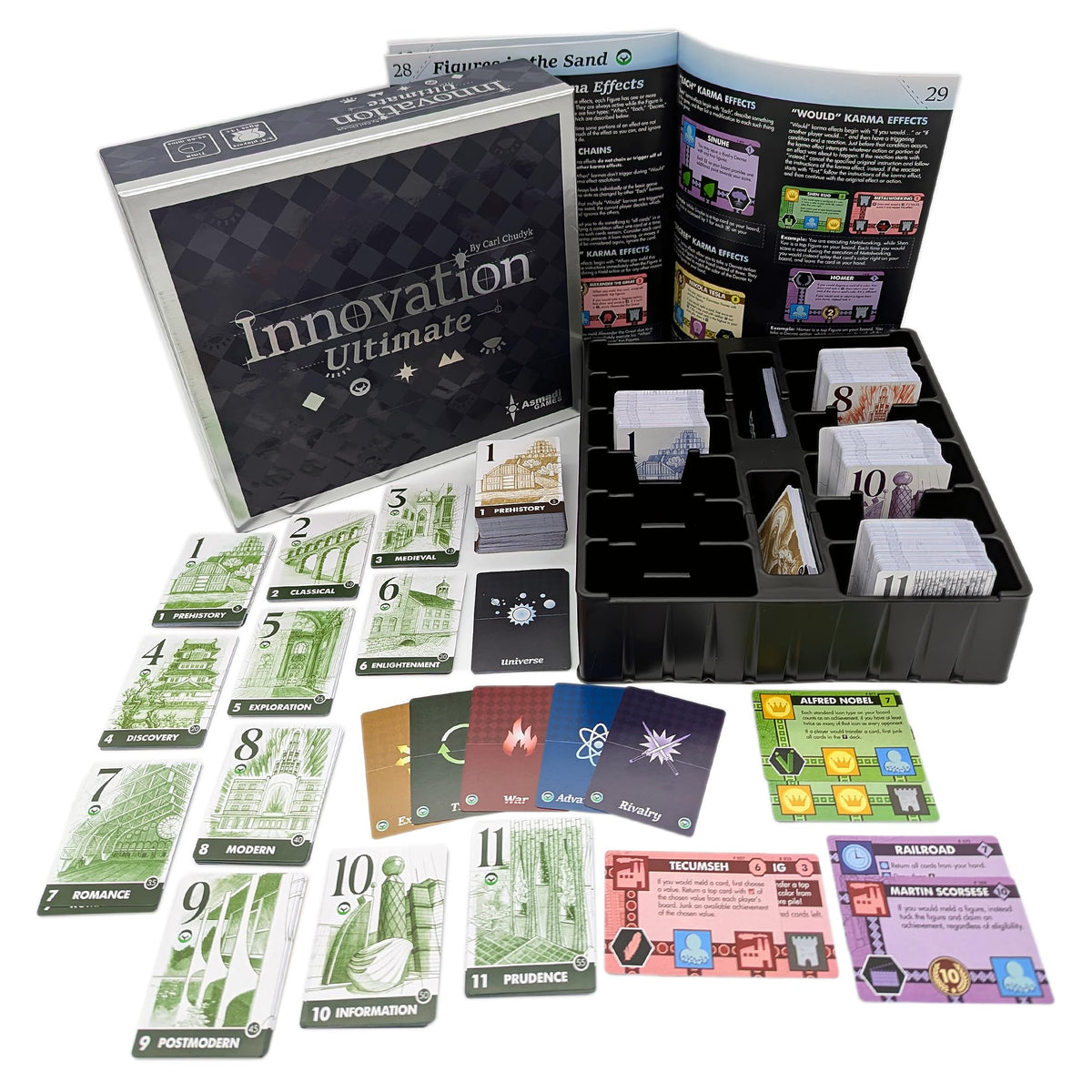 Asmadi Games Innovation Ultimate - All Inclusive Card Game Box Set, Collection Contains 5 Expansions w/ 4th Edition Updates, Ages 14+, 2-4 Players