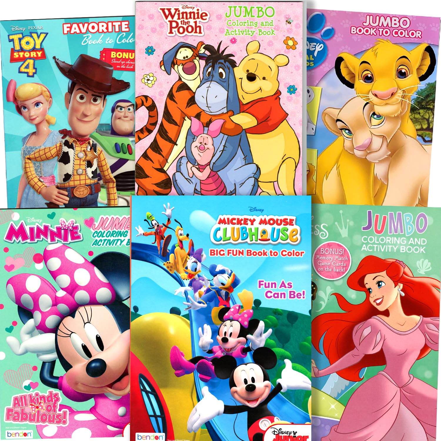 Disney Classics Coloring and Activity Books for Kids - Bulk Coloring Bundle with Mickey Mouse, Minnie, Ariel Featuring Stickers, Activities, Mazes