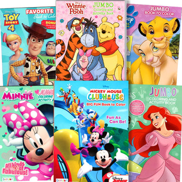 Disney Classics Coloring and Activity Books for Kids - Bulk Coloring Bundle with Mickey Mouse, Minnie, Ariel Featuring Stickers, Activities, Mazes