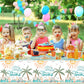 3 Pcs Surf 1st Birthday Party Supplies Boy Table Cloth 54in x 108in Surfing The Big One Tablecovers for Summer Beach Theme Boys Surfing First Birthday