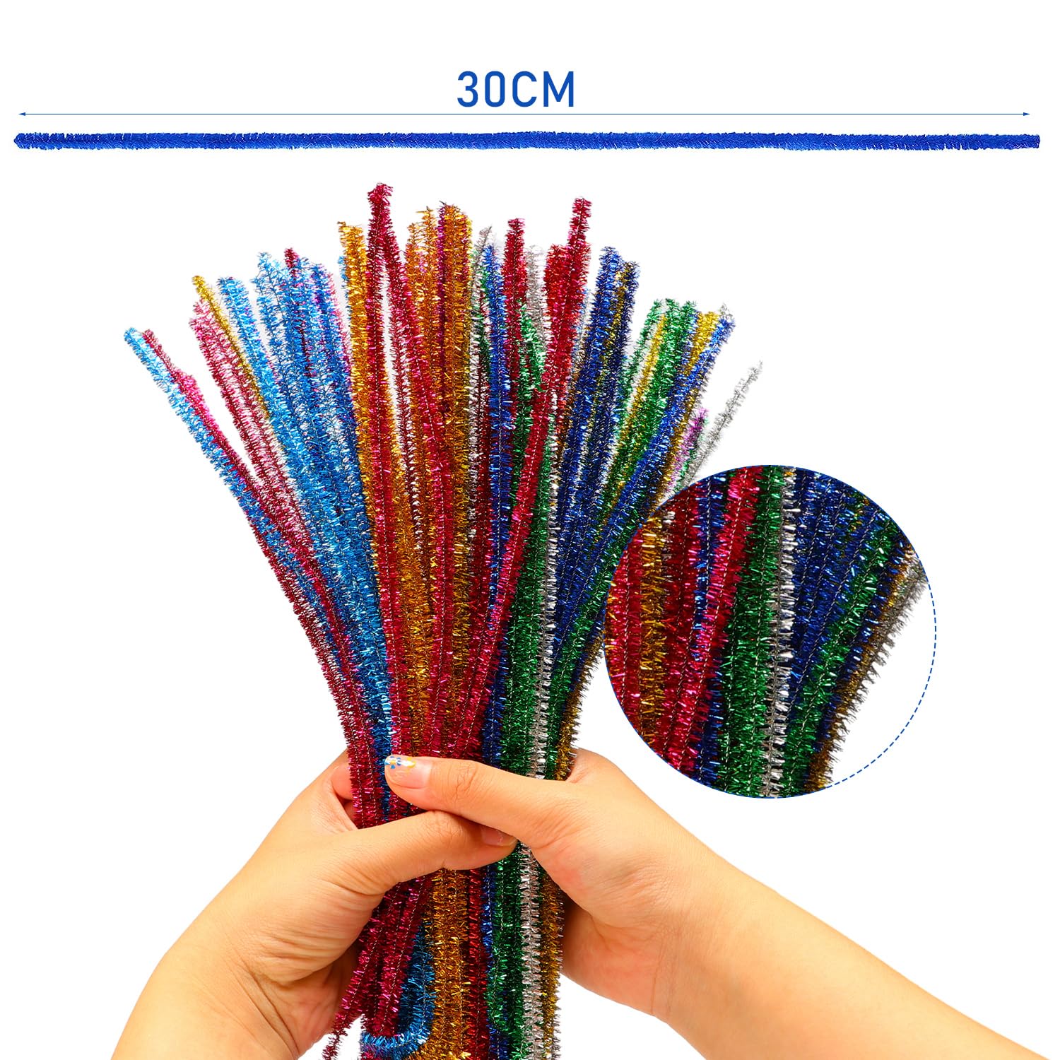 Pipe Cleaners Craft Supplies 100 Pcs 10 Colors Chenille Stems Pipe Cleaners Craft Pipe Cleaners Bulk Pipe Cleaner for Arts,Craft Projects or