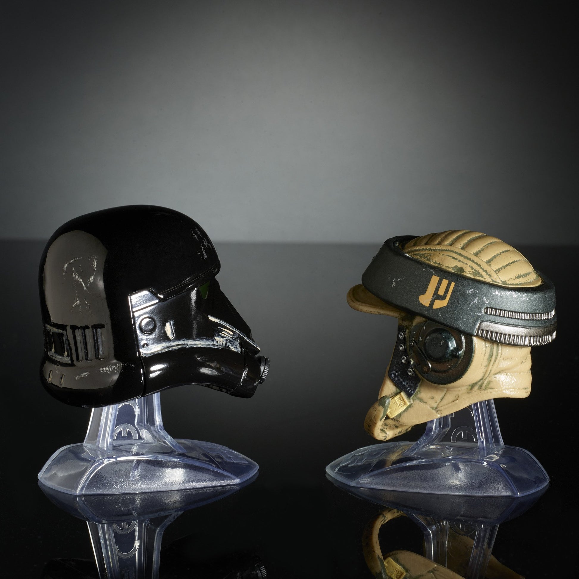 Star Wars Black Series Titanium Series Imperial Death Trooper and Rebel Commando Helmets