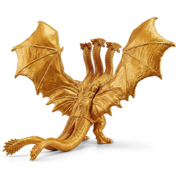 JAYKENIXO Chidorah Dragon Monster Action Figure 8 Inch - Movable Joints, Detailed Kaiju Creature Toy with Carry Bag for Kids Play, Display & Gift