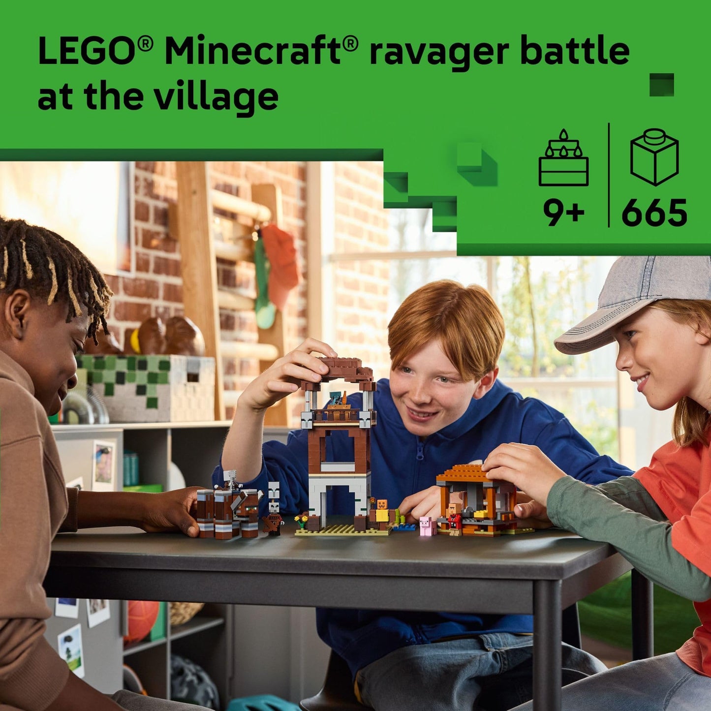 LEGO Minecraft The Pillager Outpost and Ravager Building Toy - Video Game Building Blocks for Kids, Boys & Girls, Ages 9+ - Includes Space Sentinel