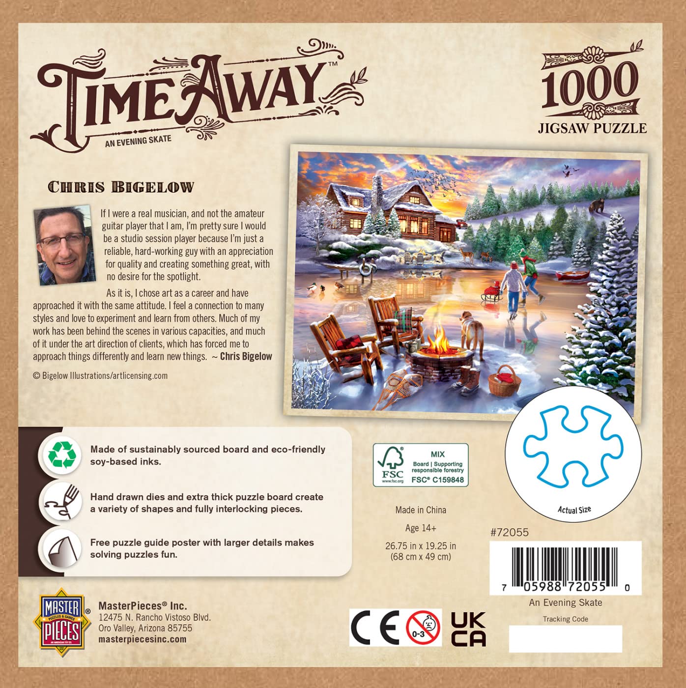 MasterPieces 1000 Piece Jigsaw Puzzle for Adults, Family, Or Youth - an Evening Skate - 19.25"x26.75"