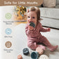 Moonkie Stacking Cups Toy, Fun Educational Baby Toys Silicone Soft Teething Toy, Age 6+ Months, 7 Piece Set